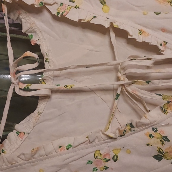 FREE PEOPLE Citrus Surprise Ruffled Open Tie Back Dress - Picture 4 of 12